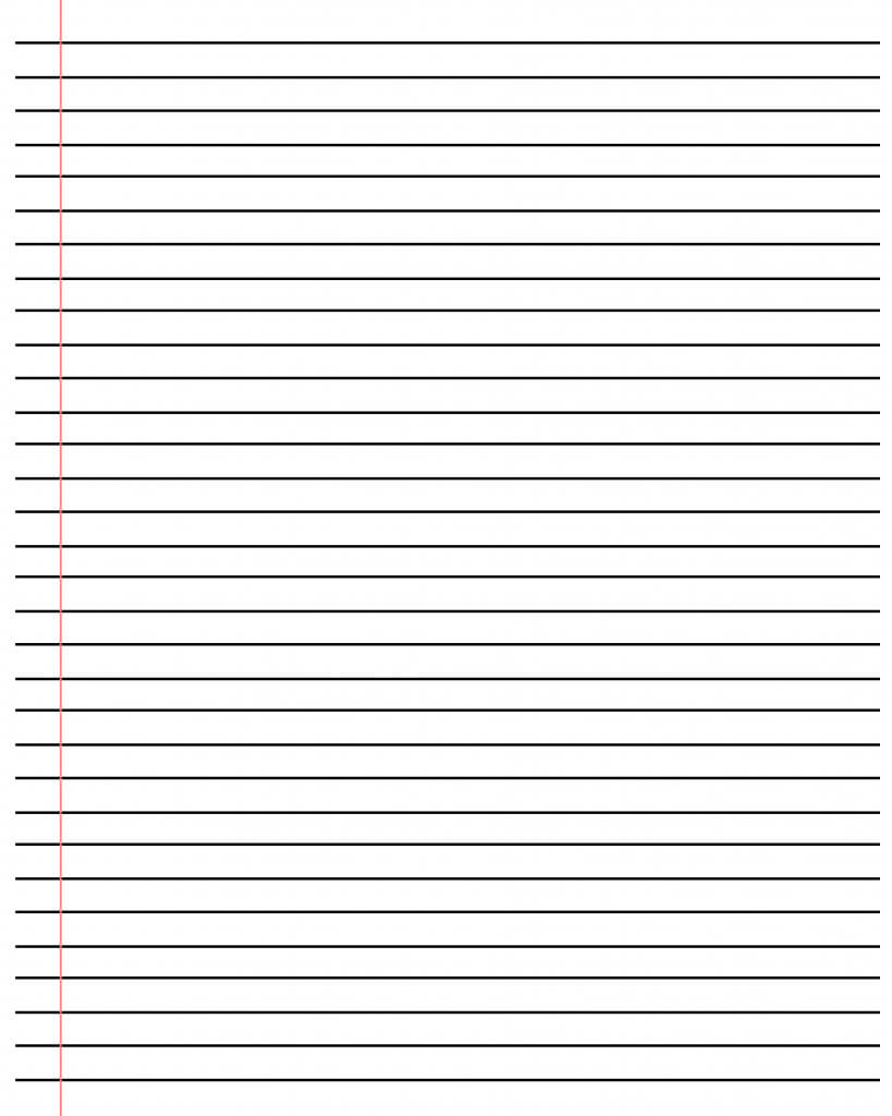 Free Lined Paper Template Word