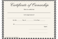 ❤️5+ Free Sample Of Certificate Of Ownership Form Template❤️ in Ownership Certificate Template