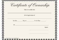 ❤️5+ Free Sample Of Certificate Of Ownership Form Template❤️ throughout Certificate Of Ownership Template