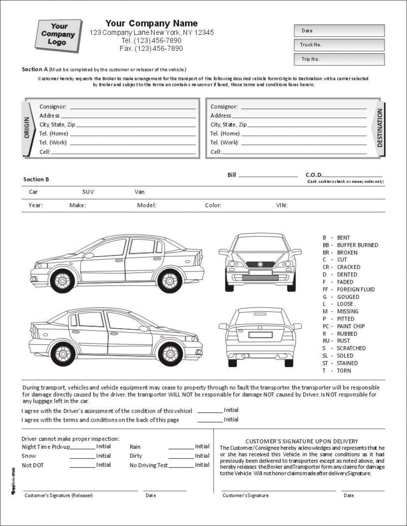 E84B Vehicle Damage Report Template | Wiring Resources With Car Damage Report Template