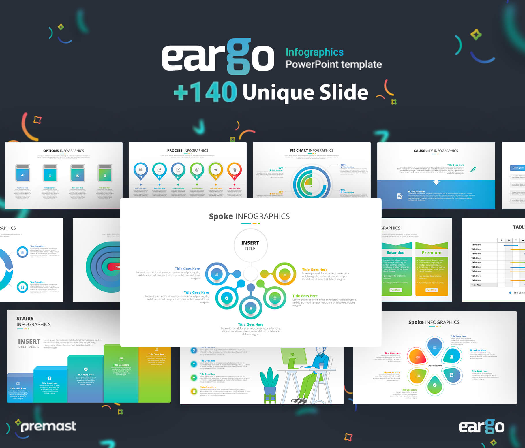 Eargo Infographics Powerpoint Template With 140 Unique Slides Pertaining To What Is Template In Powerpoint
