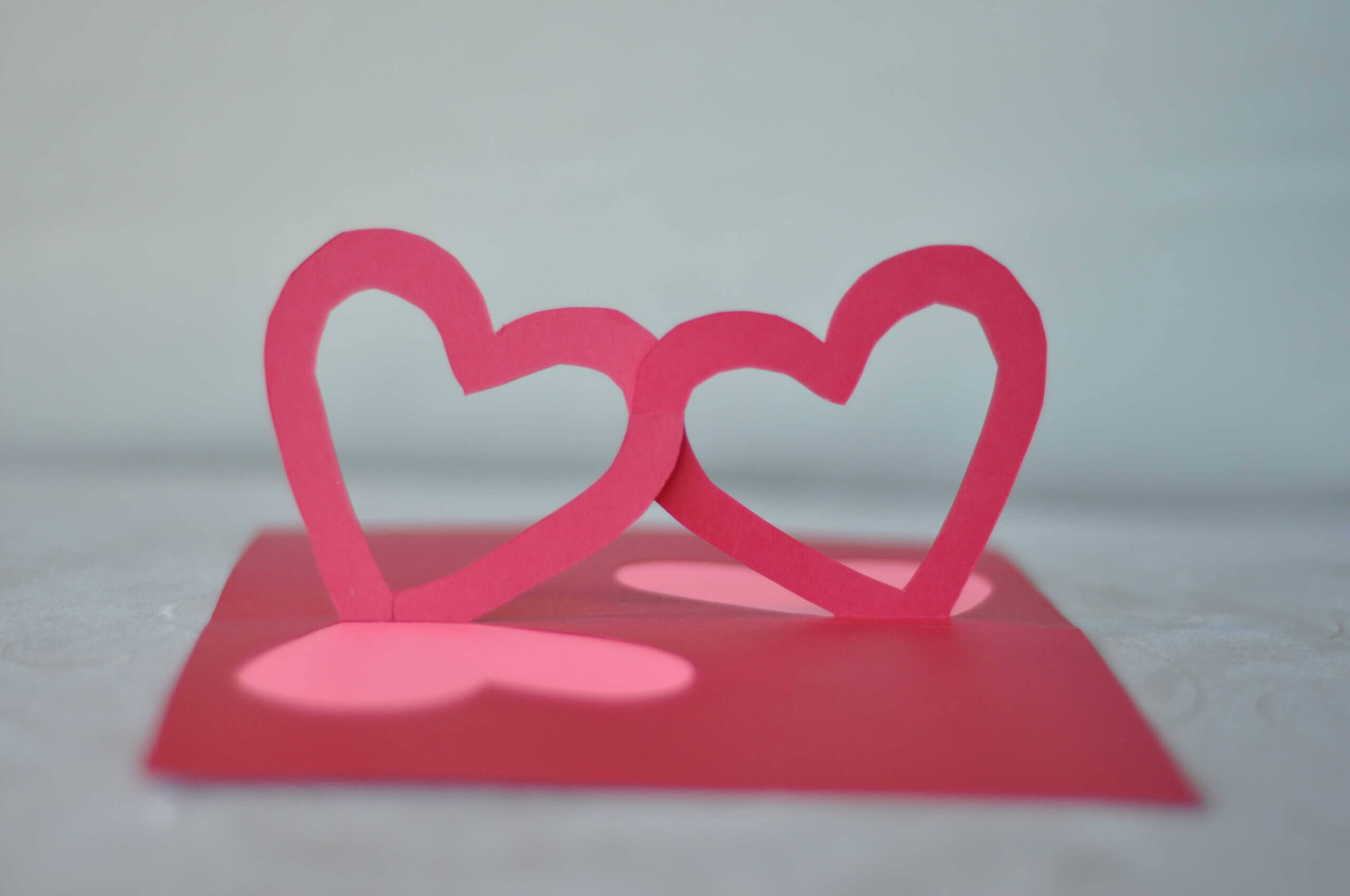 Easy Valentine's Day Pop Up Card: Linked Hearts Tutorial Throughout Pop Out Heart Card Template