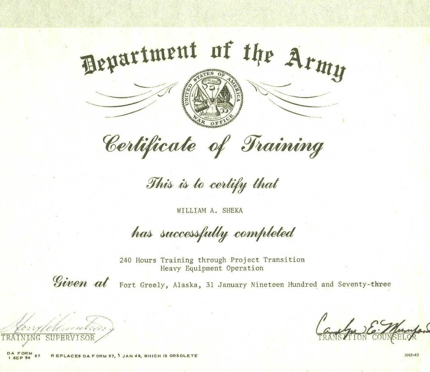 Editable Army Certificate Of Training Template Throughout Promotion Certificate Template