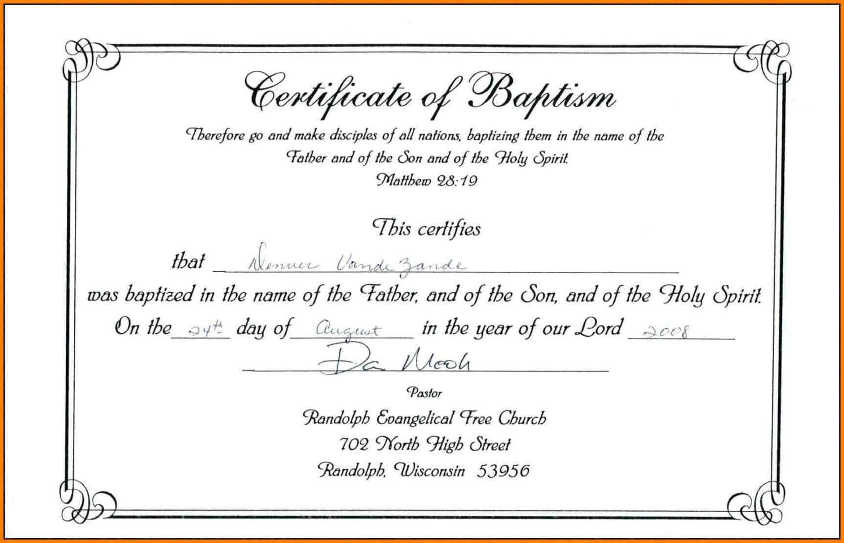 Editable Baptism Certificate Template Publisher Download With Baptism Certificate Template Download