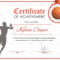 Editable Basketball Award Achievement Certificate Design pertaining to Sports Award Certificate Template Word