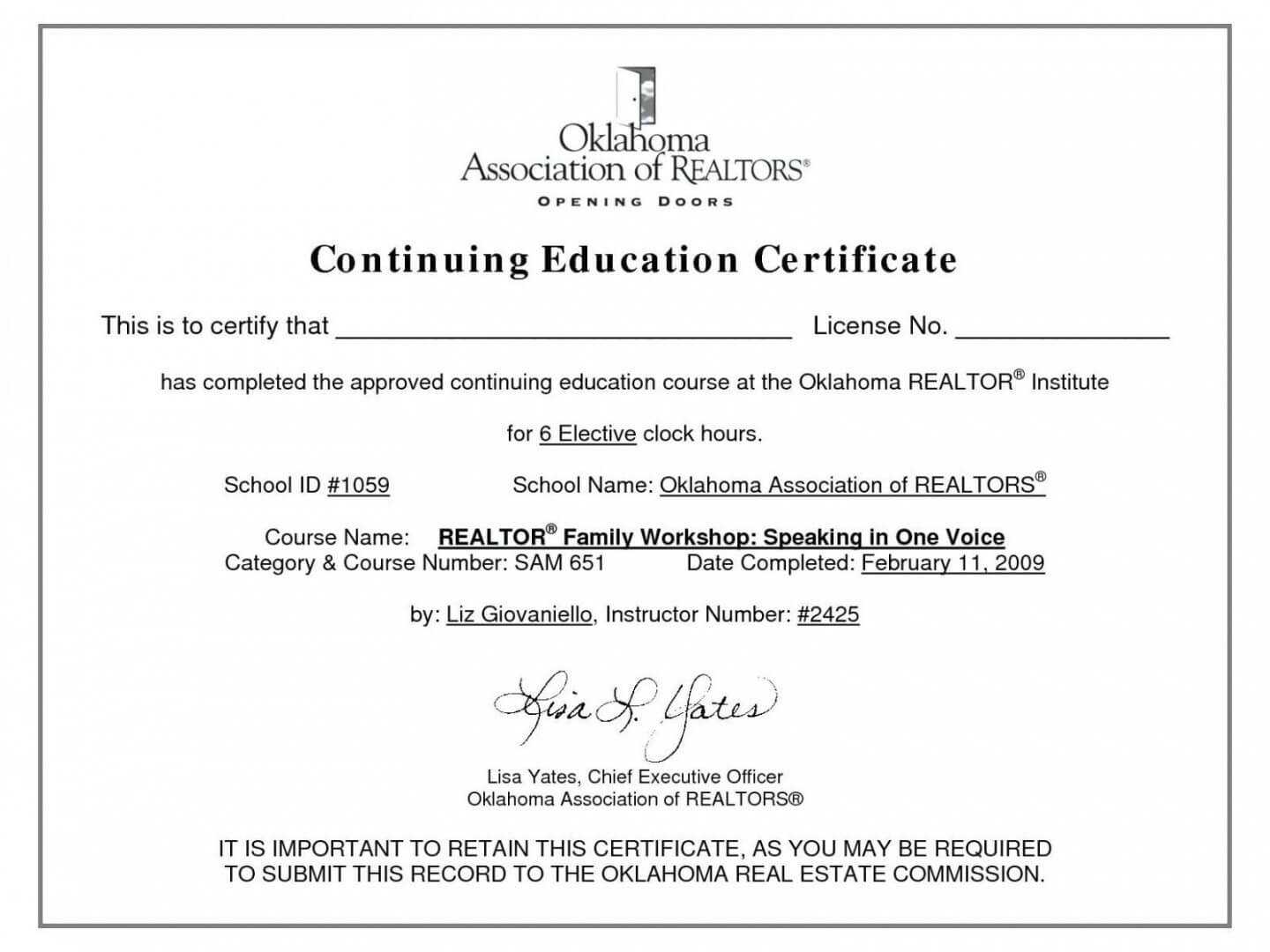 Editable Ceu Certificates Template Beautiful Continuing Pertaining To Ceu Certificate Template