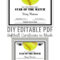Editable Pdf Sports Team Softball Certificate Diy Award With Regard To Softball Award Certificate Template