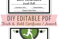 Editable Pdf Sports Team Track And Field Certificate Diy with Track And Field Certificate Templates Free