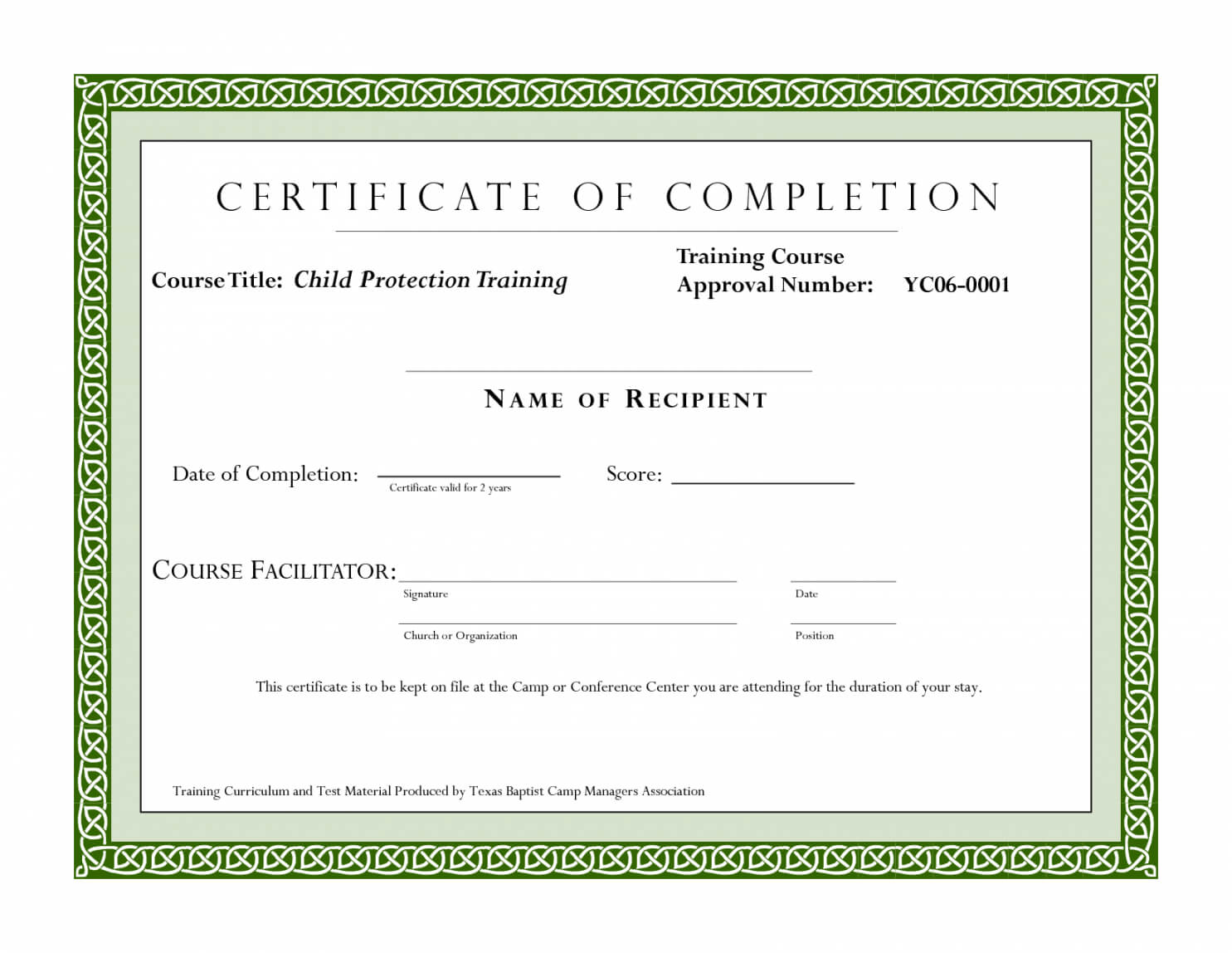 Editable Sample Certificate For Training Completion With Regard To Fall Protection Certification Template