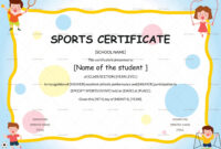 Editable Sports Day Certificate Template within Athletic Certificate Template