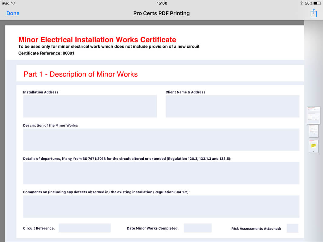 Electrical Blog | Electrical Guides, Charts & Apps – Pro With Minor Electrical Installation Works Certificate Template
