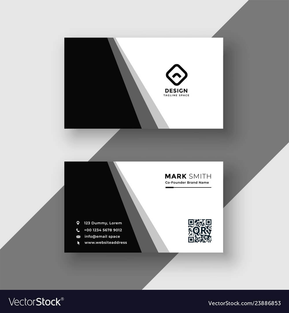 Elegant Black And White Business Card Template Pertaining To Freelance Business Card Template