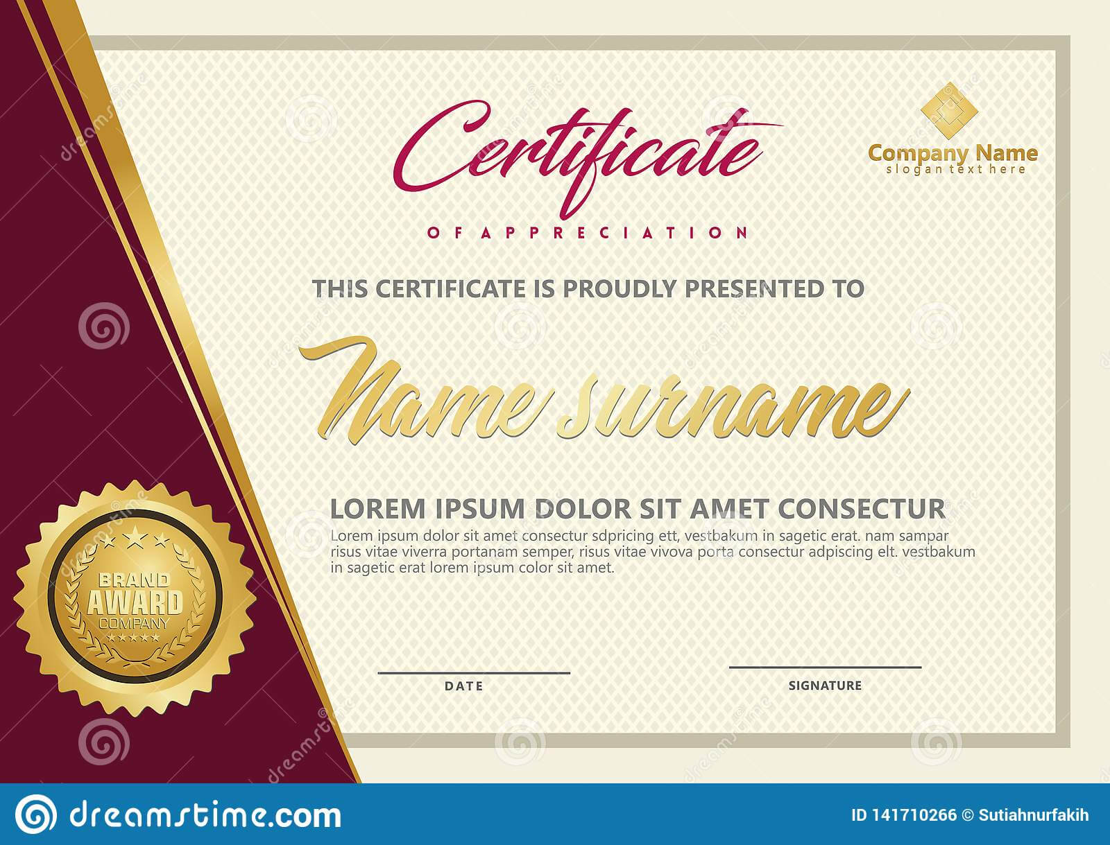 Elegant Certificate Template Vector With Luxury And Modern Pertaining To Workshop Certificate Template