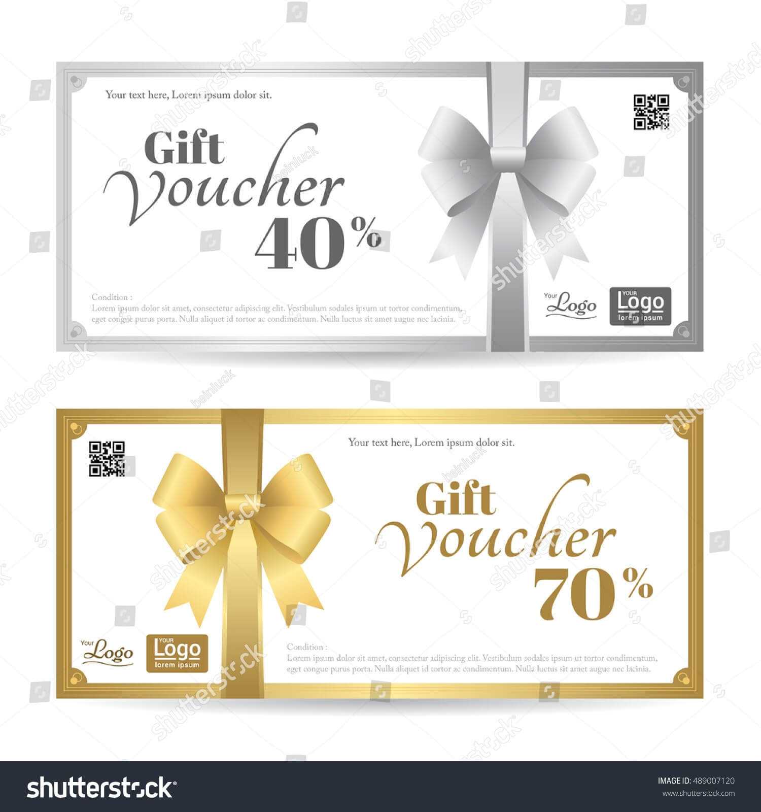 Elegant Gift Card Gift Voucher Template Stock Vector Pertaining To Elegant Gift Certificate Template