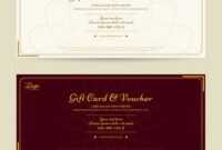 Elegant Gift Voucher Or Gift Card Template regarding Elegant Gift Certificate Template