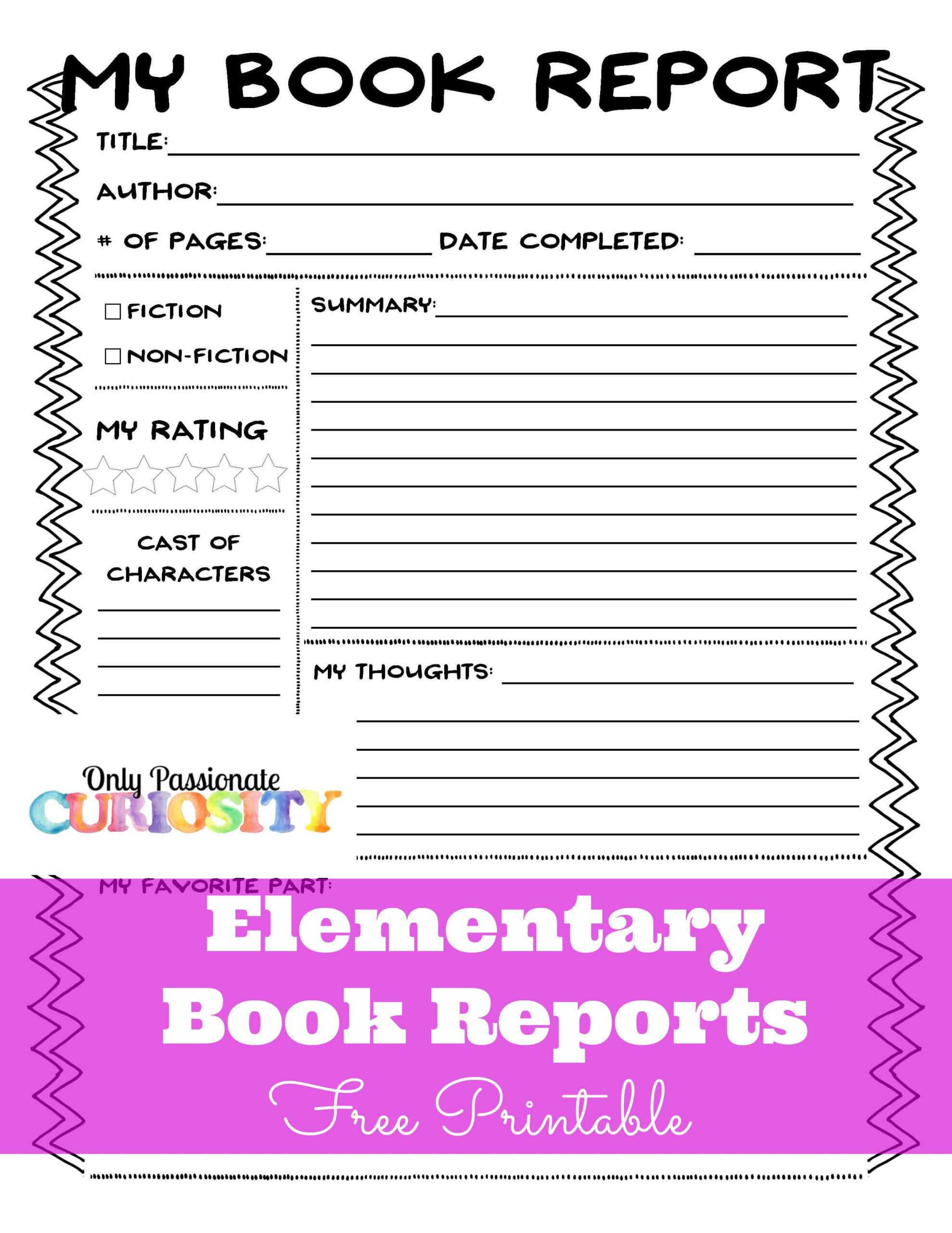 Elementary Book Reports Made Easy | Book Report Templates Regarding Book Report Template In Spanish