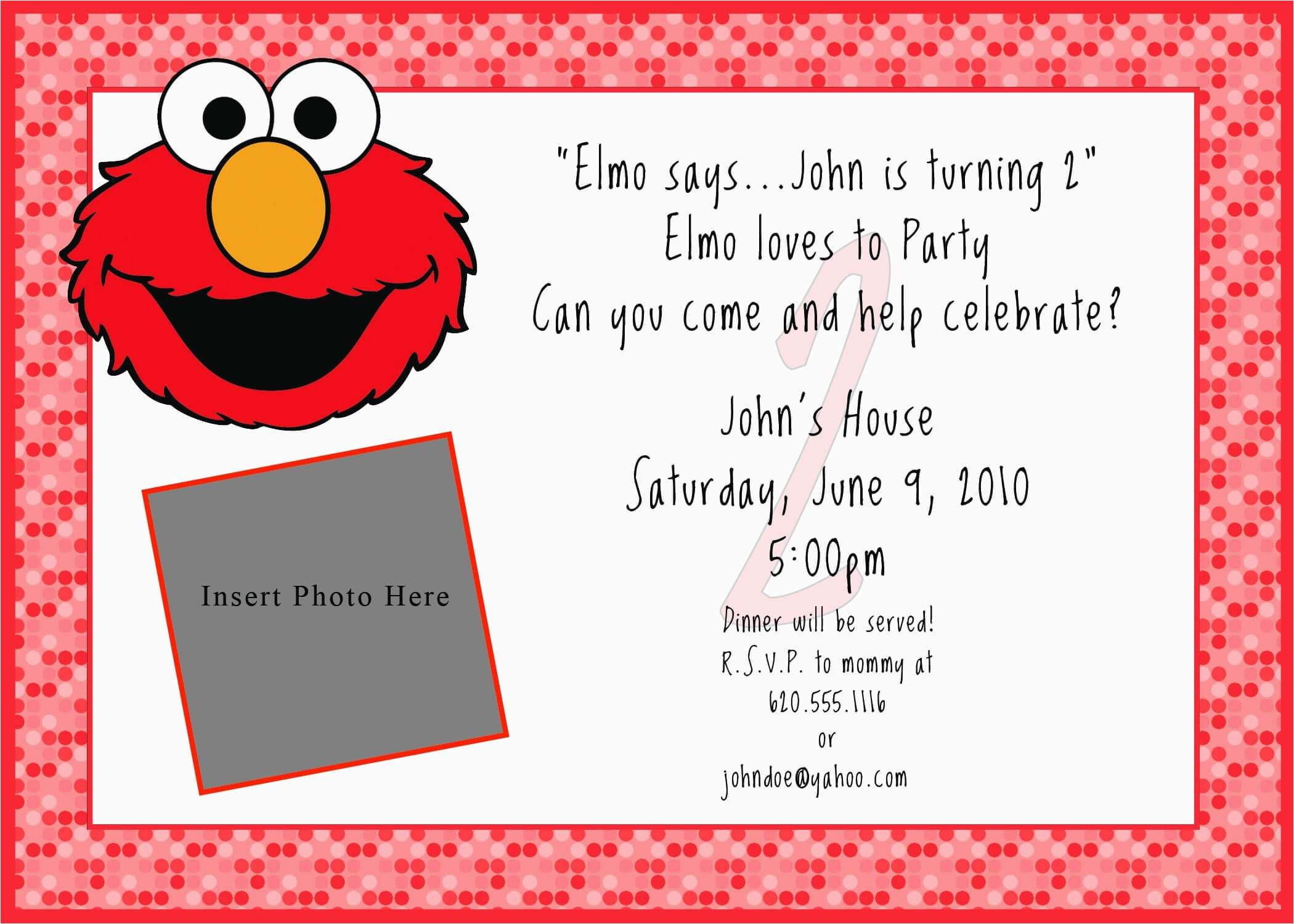 Elmo Birthday Invitation Template – Forza.mbiconsultingltd With Regard To Elmo Birthday Card Template