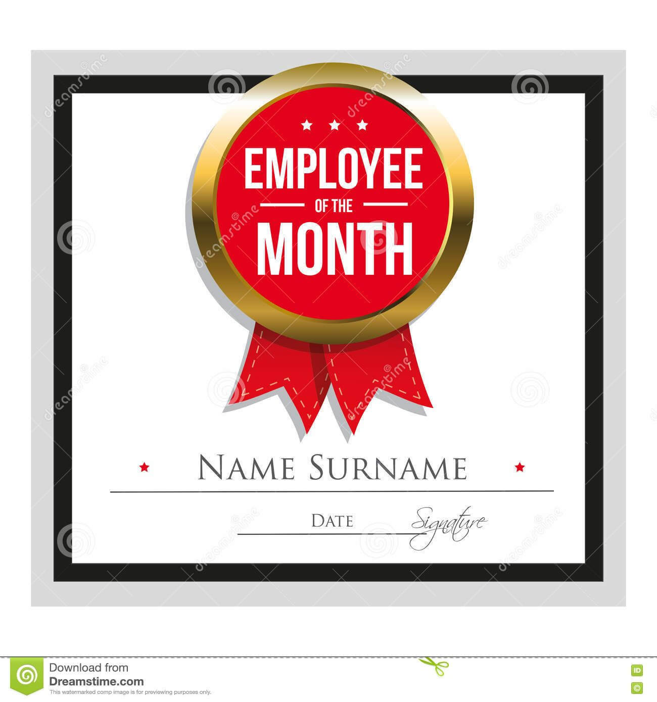 Employee Award Certificate Template Free Templates Design Intended For Employee Of The Month Certificate Template