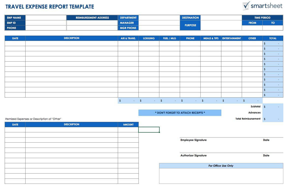 Employee Expense Report Template | 11+ Free Docs, Xlsx & Pdf Pertaining To Expense Report Spreadsheet Template