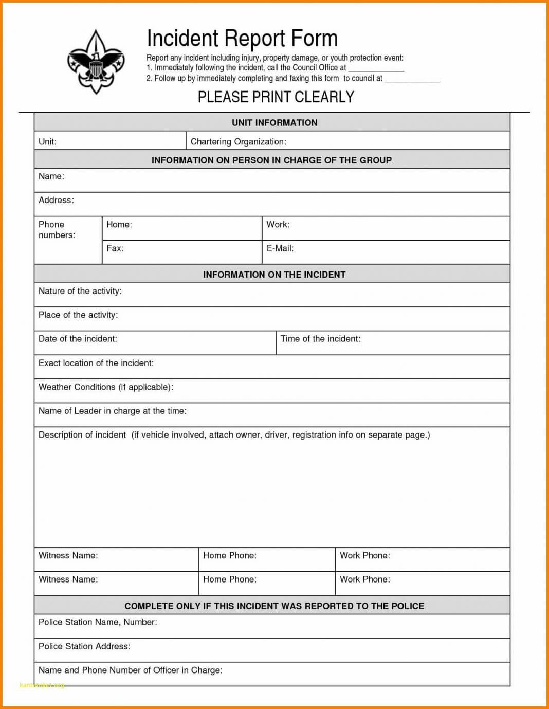 Employee Incident Report Is Your Company In Need For An For Incident Report Form Template Qld