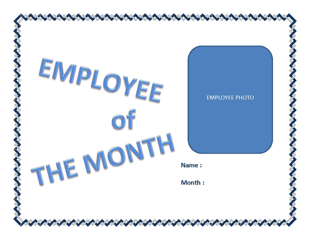 Employee Of The Month Certificate Template | Templates At Intended For Employee Of The Month Certificate Template With Picture