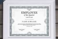 Employee Of The Quarter Editable Template Editable Award for Commemorative Certificate Template