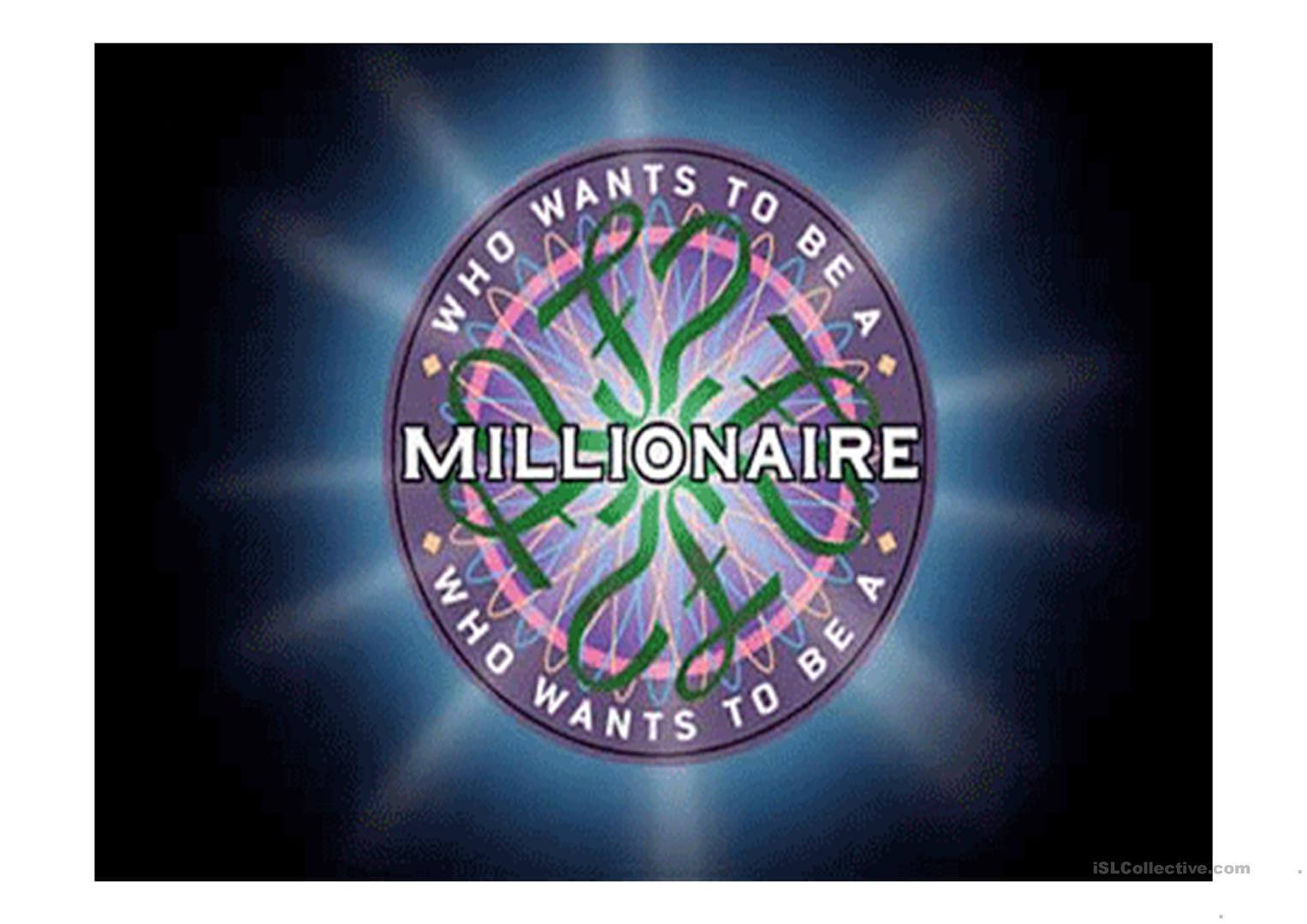 English Esl Millionaire Powerpoint Presentations – Most Throughout Who Wants To Be A Millionaire Powerpoint Template