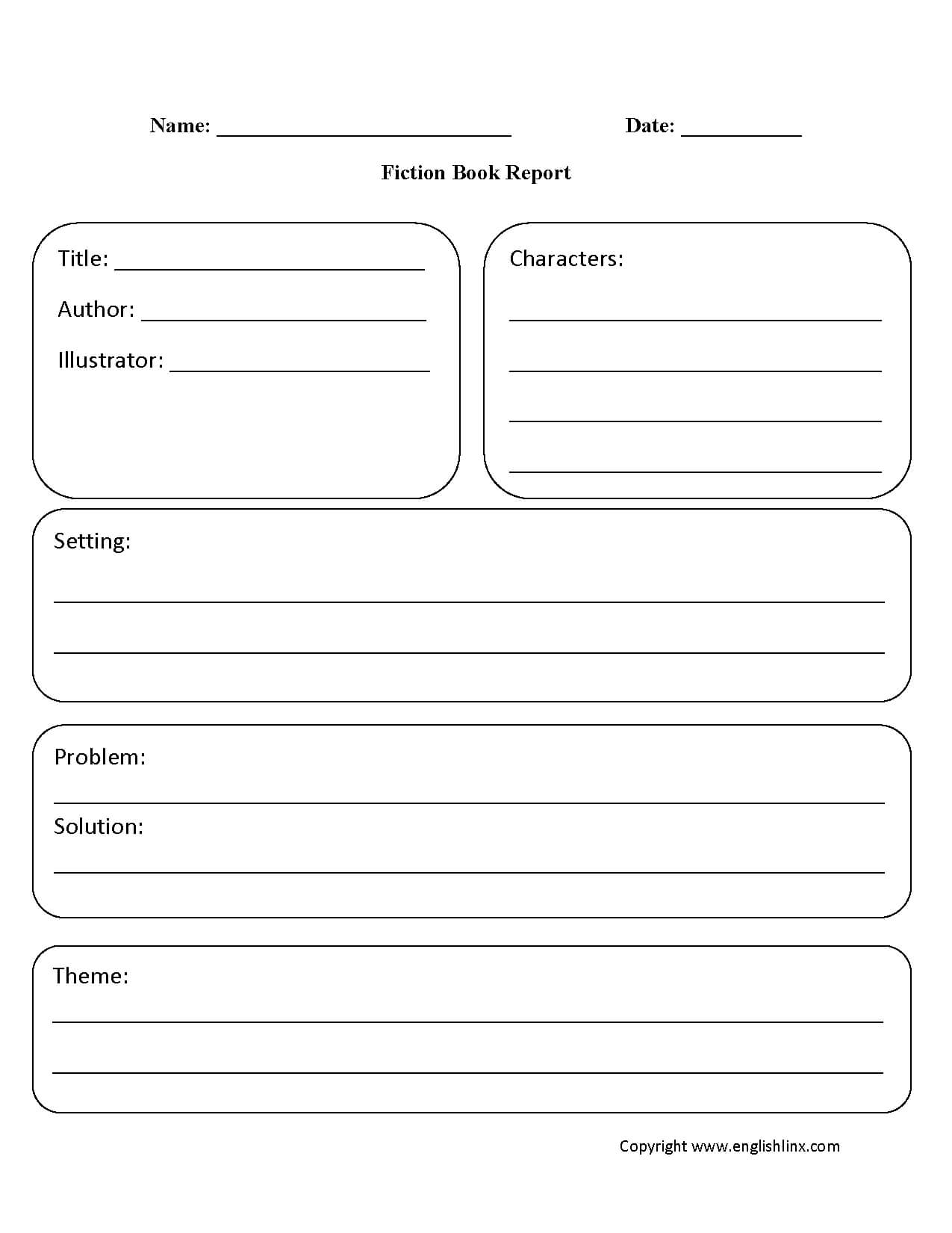 Englishlinx | Book Report Worksheets Pertaining To Book Report Template 2Nd Grade