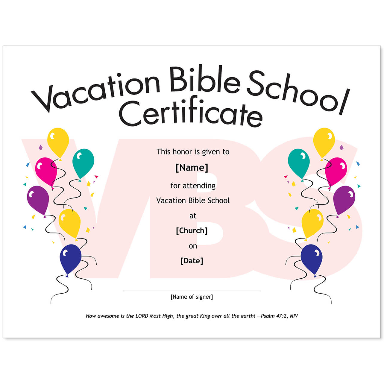 Essential Church Certificates – Children's Edition Pertaining To Free Vbs Certificate Templates