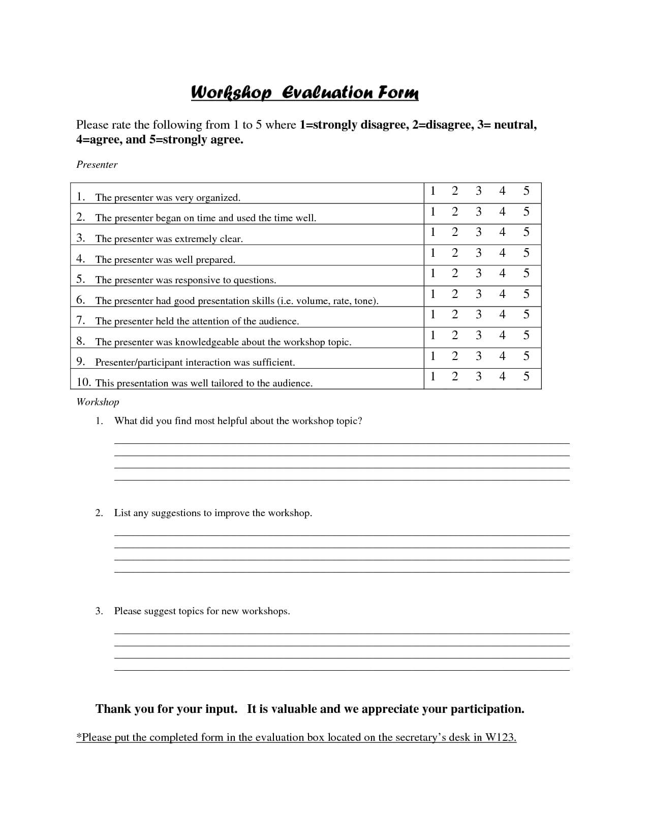 Evaluation Form For Yoga Retreat | Evaluation Form With Regard To Training Evaluation Report Template