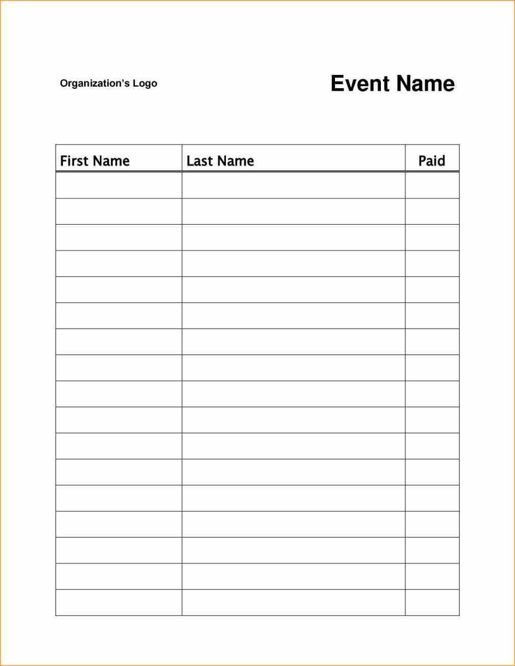 Event Or Class Workshop Forms A Sign Up Sheet Template Word Within Free Sign Up Sheet Template Word