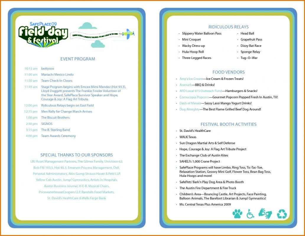 Event Program Template | Program Template, Printable Wedding With Free Event Program Templates Word