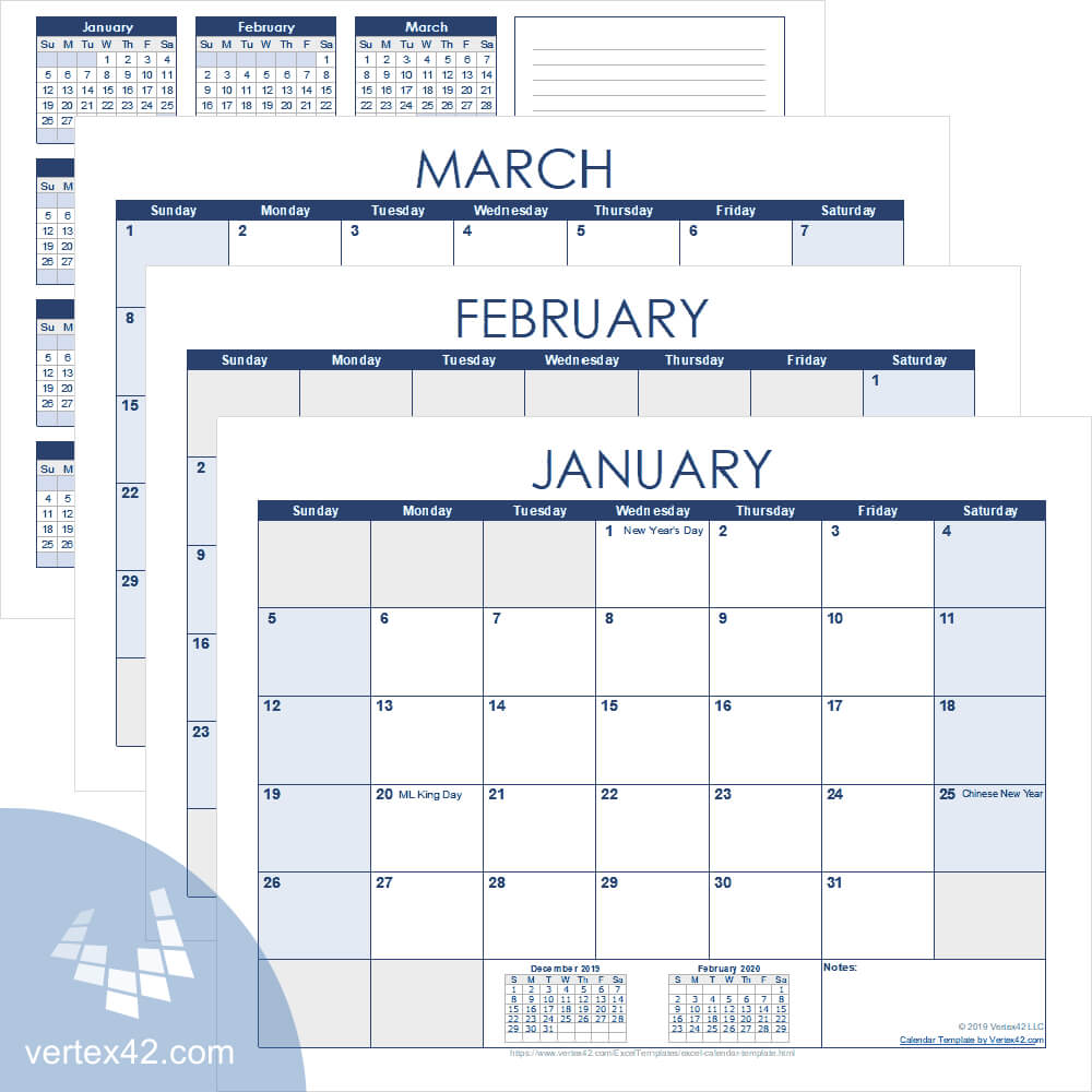 Excel Calendar Template For 2020 And Beyond Throughout Personal Word Wall Template