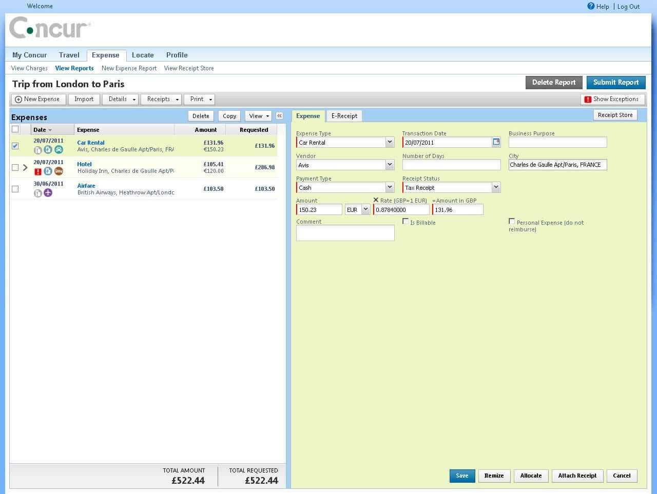 Excel Per Diem Formula And Business Expense Reimbursement Inside Per Diem Expense Report Template