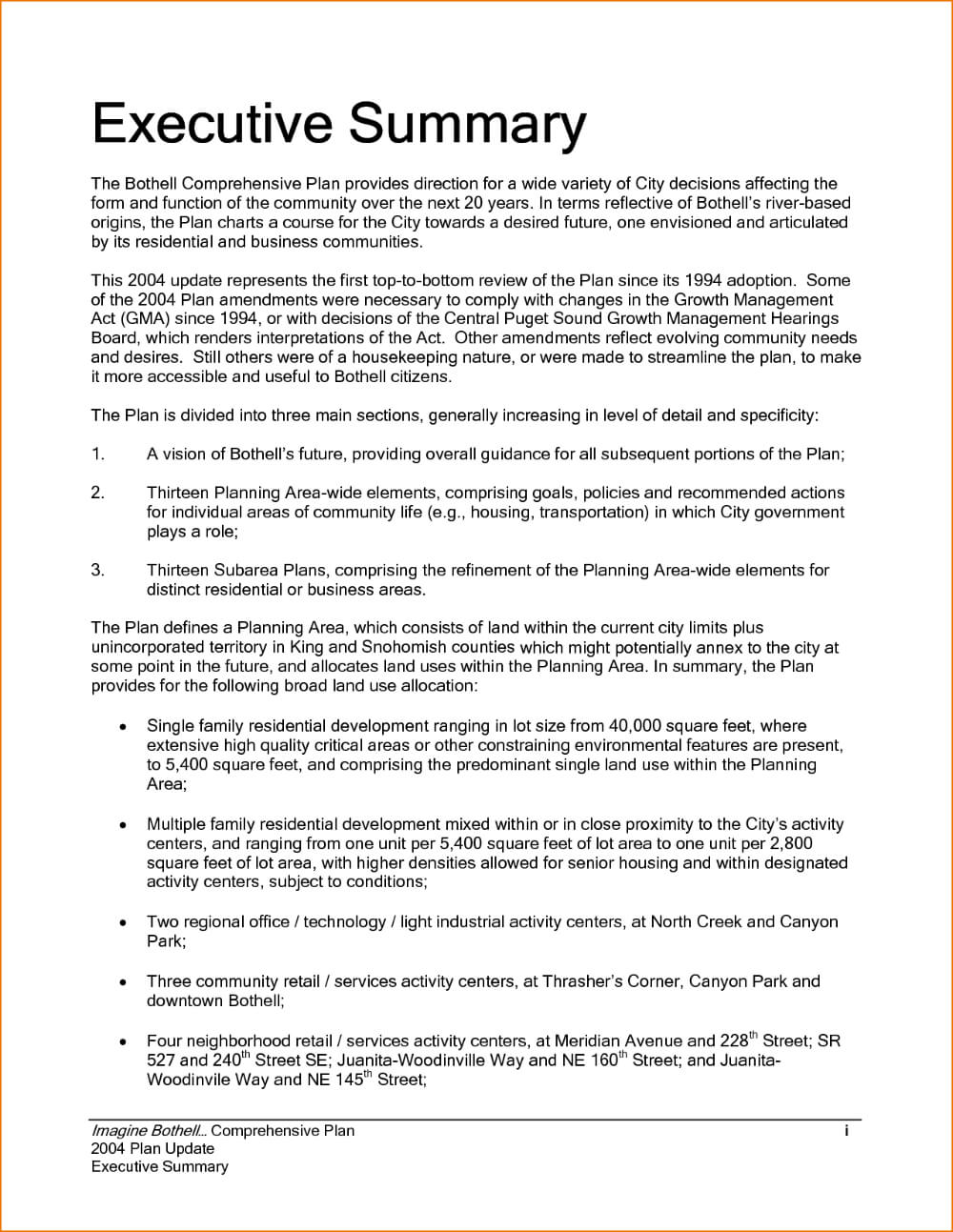 Executive Summary Example Incident Report Template Sample Pertaining To Training Summary Report Template