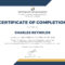 🥰free Certificate Of Completion Template Sample With Example🥰 With Certification Of Completion Template