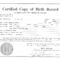 🥰free Printable Certificate Of Birth Sample Template🥰 Throughout Official Birth Certificate Template