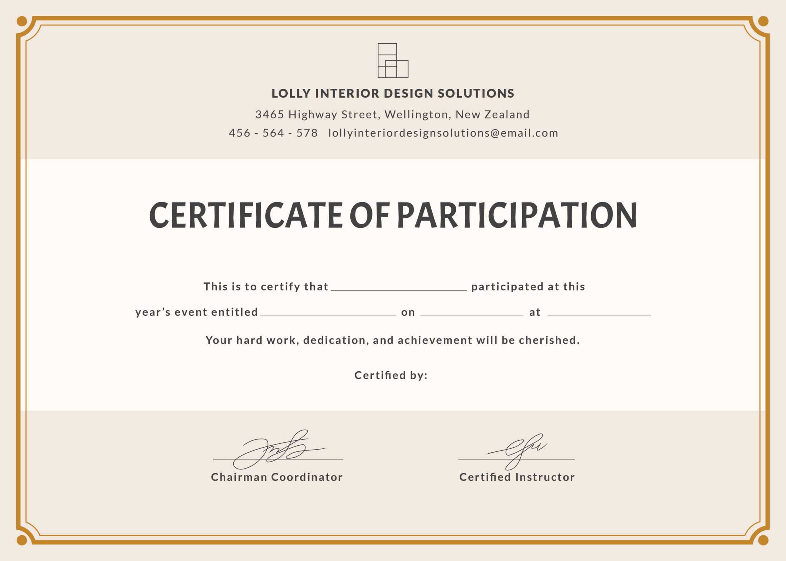 🥰free Printable Certificate Of Participation Templates (Cop)🥰 With Templates For Certificates Of Participation