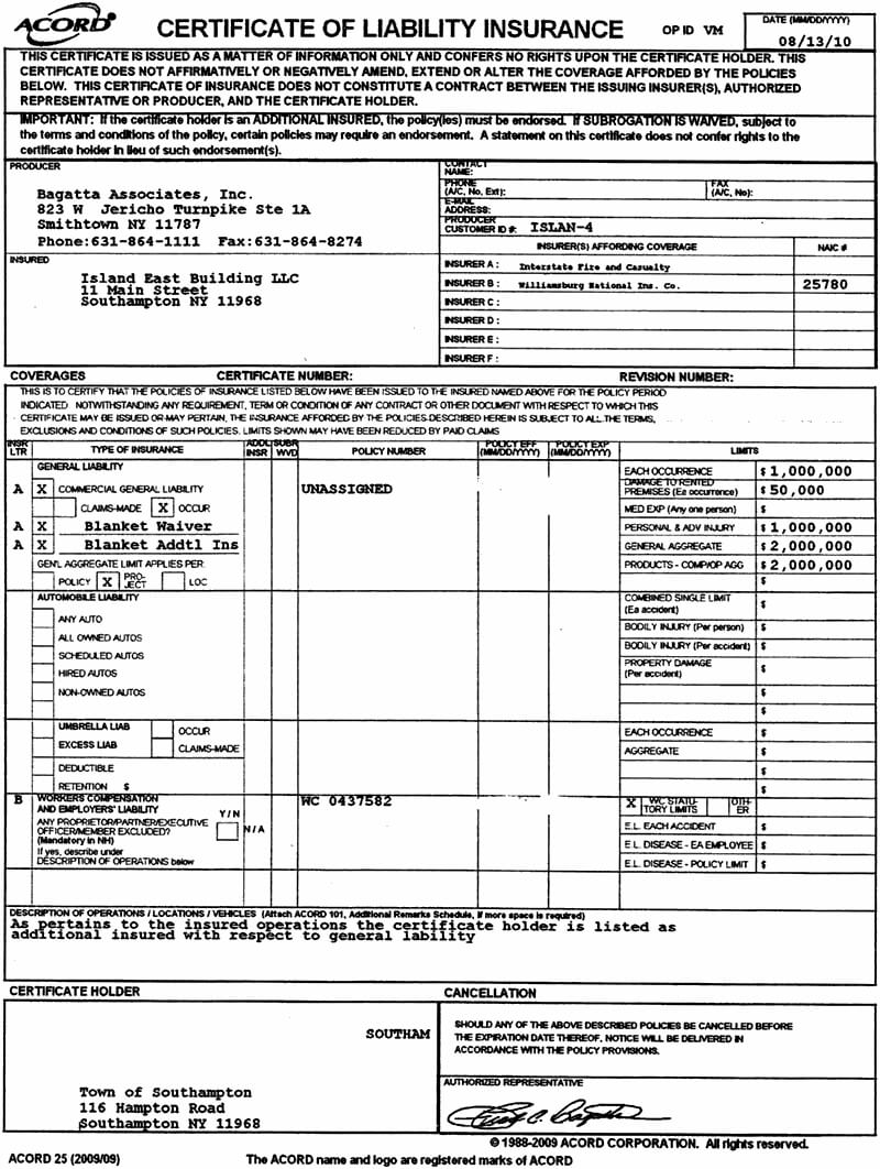 🥰free Sample Printable Certificate Of Liability Template🥰 In Certificate Of Liability Insurance Template