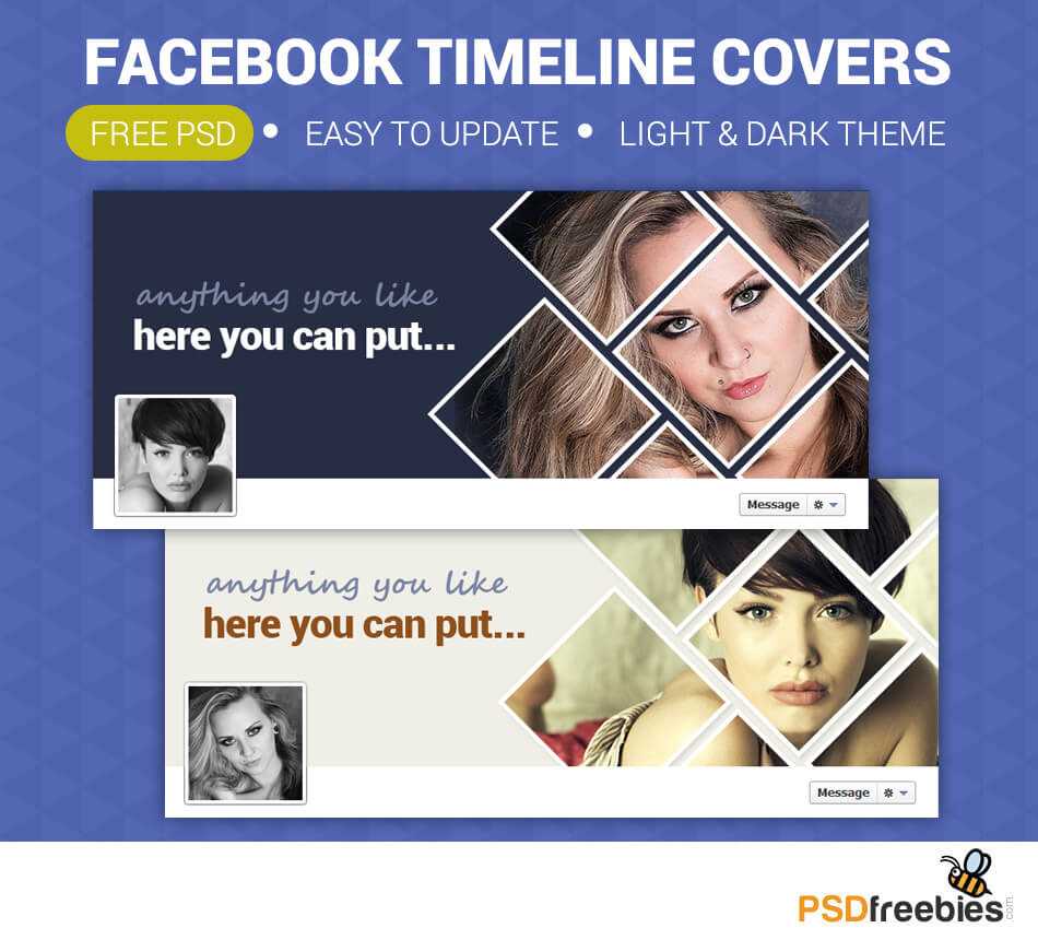 Facebook Timeline Covers Free Psd | Psdfreebies Inside Photoshop Facebook Banner Template