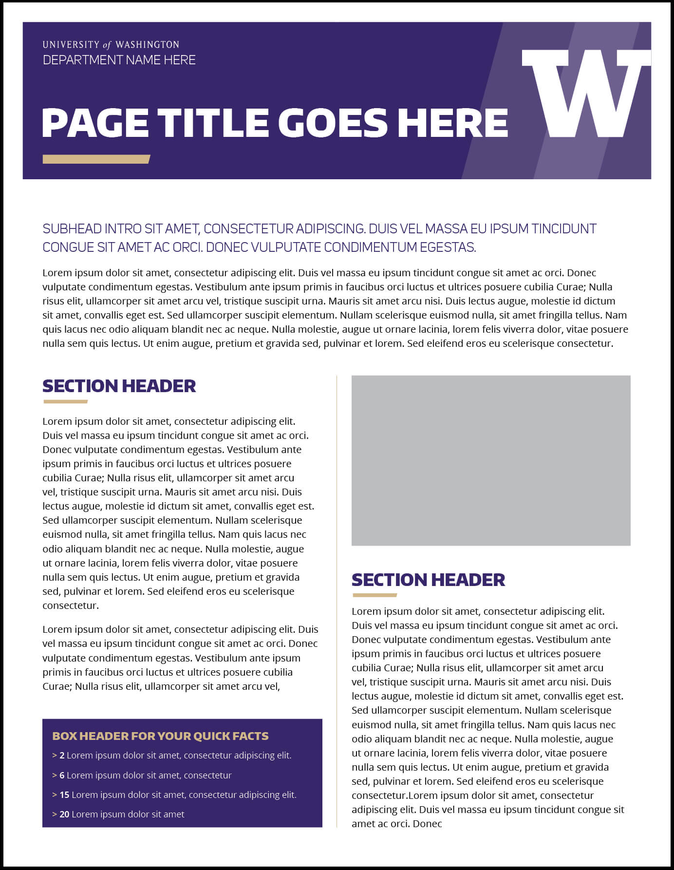 Fact Sheet | Uw Brand In Fact Sheet Template Word