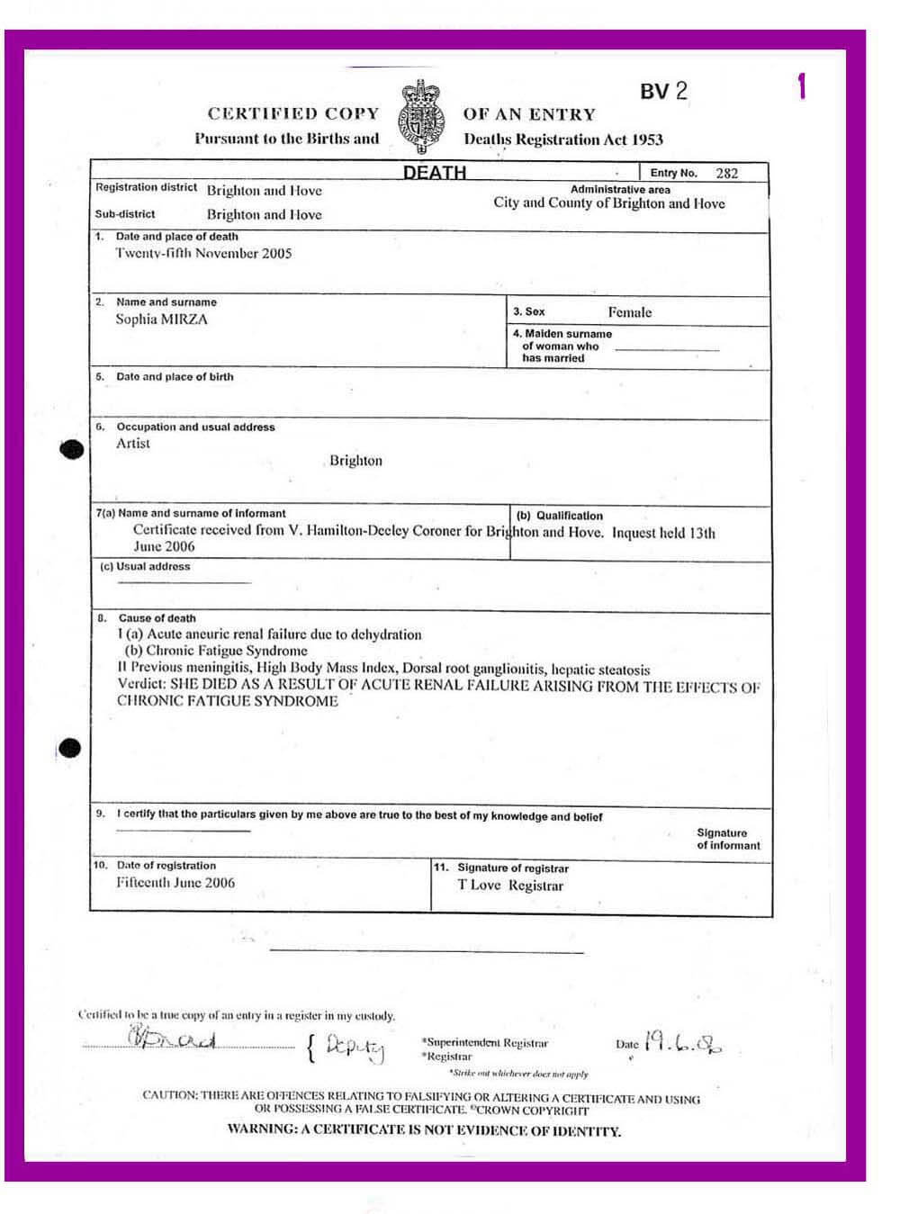 Fake Death Certificate Template – Zimer.bwong.co With Fake Death Certificate Template