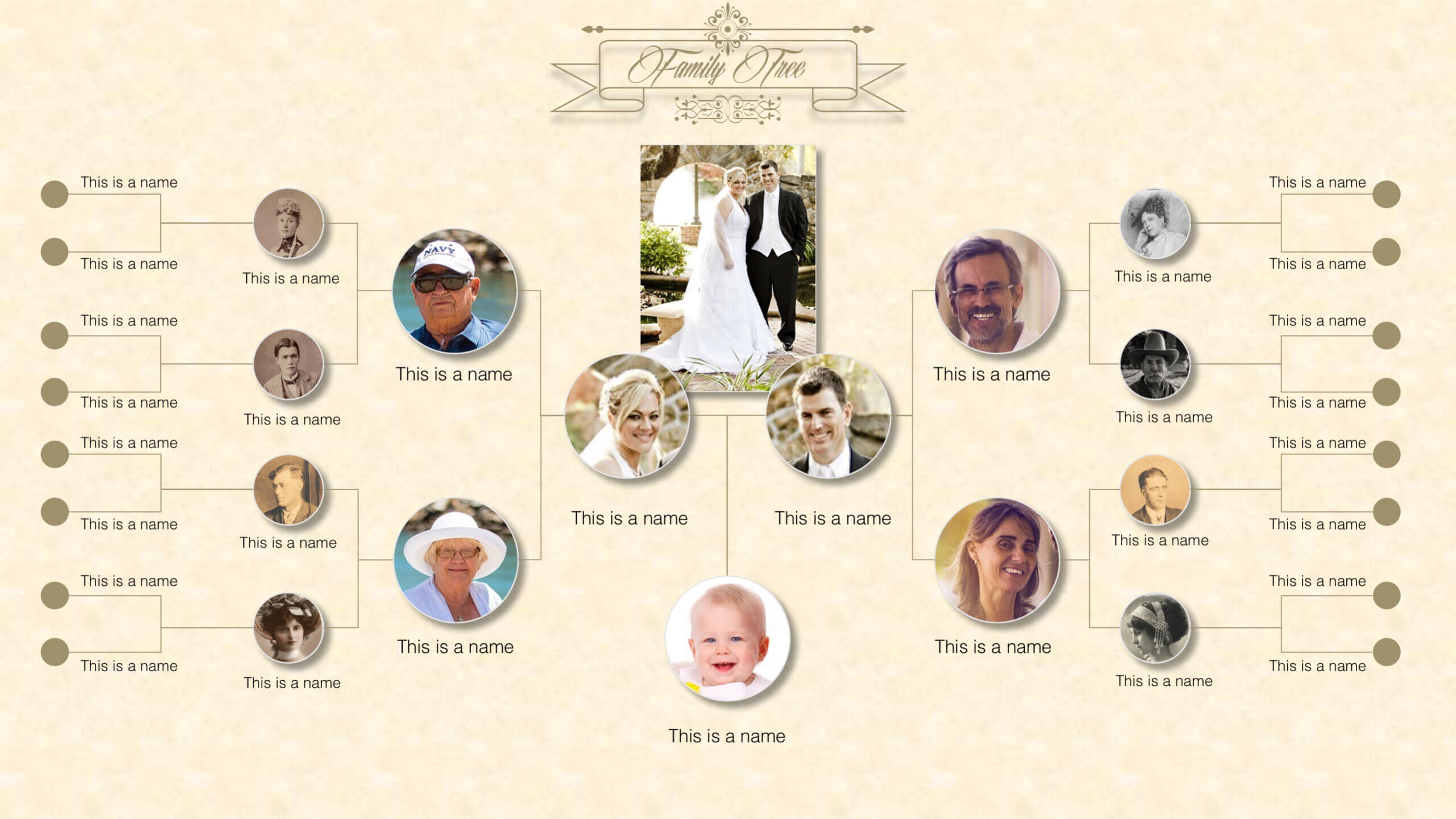Family Tree Powerpoint Templates Pertaining To Powerpoint Genealogy Template