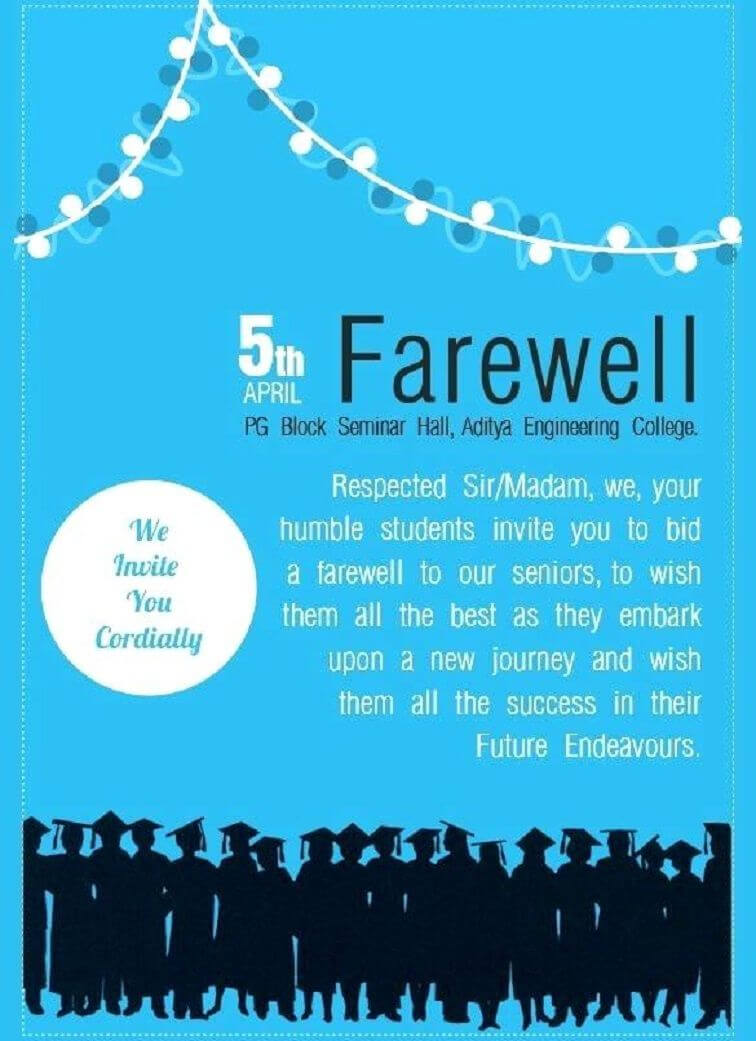 Farewell Party Invitation Flyer Template | Farewell With Farewell Invitation Card Template