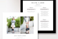 Fashion &amp; Beauty Blogger Rate Card Template | Photoshop For regarding Rate Card Template Word