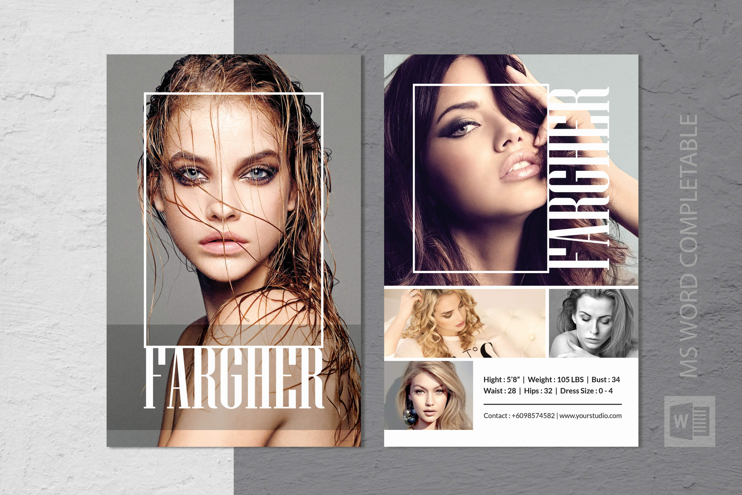 Fashion Modeling Comp Card Template Throughout Zed Card Template