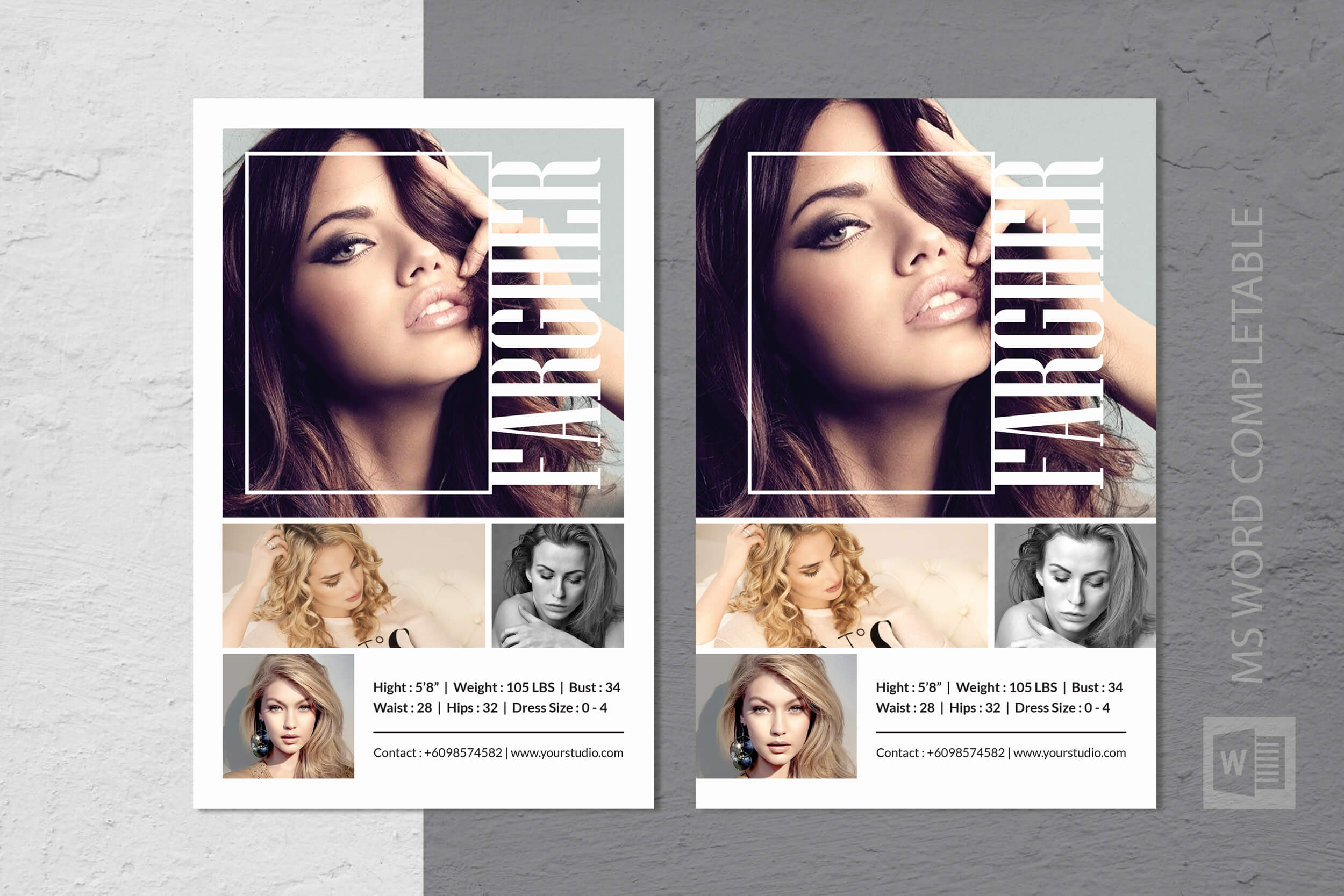 Fashion Modeling Comp Card Template With Regard To Free Model Comp Card Template