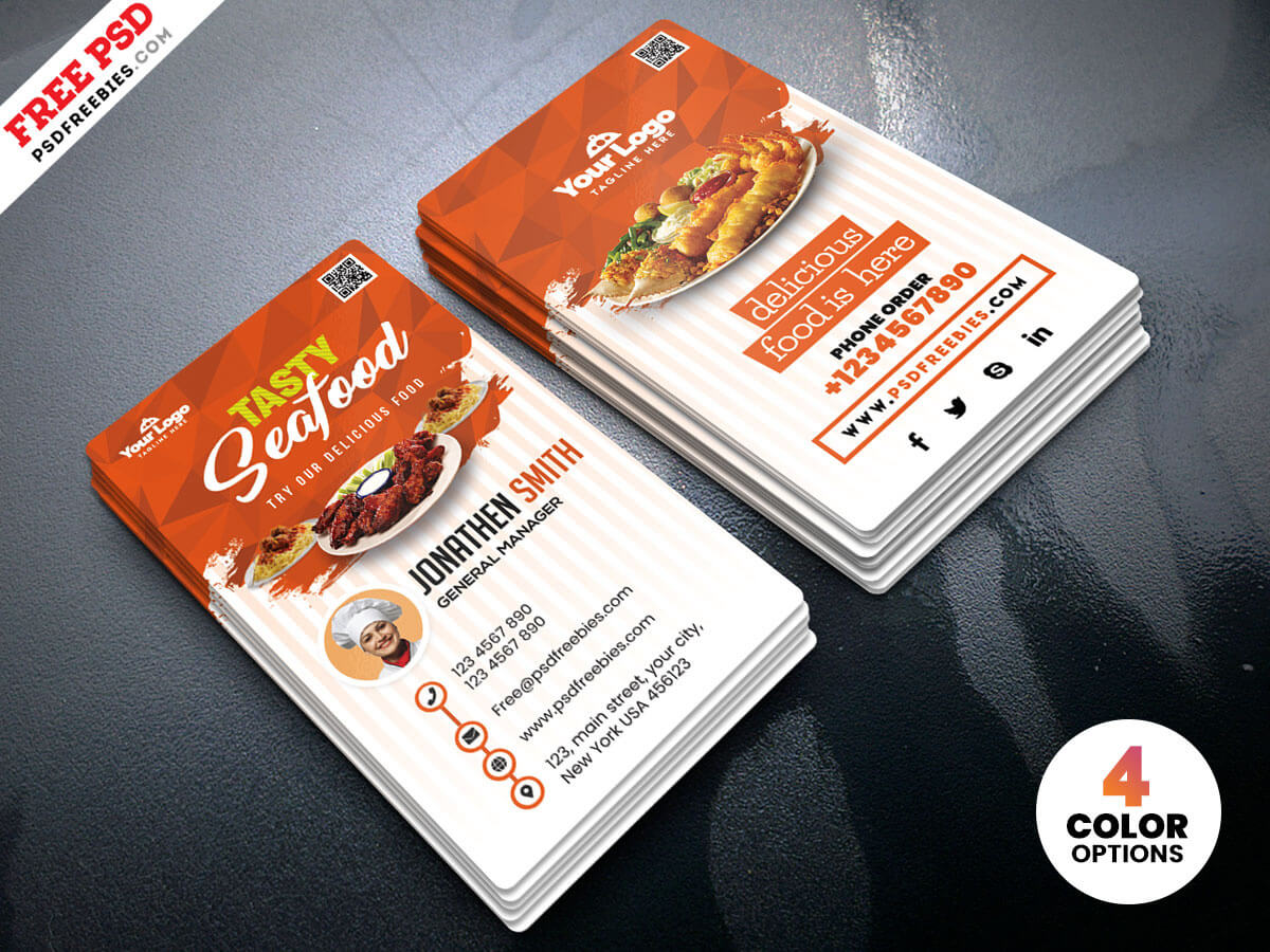 Fast Food Restaurant Business Card Psdpsd Freebies On Regarding Food Business Cards Templates Free