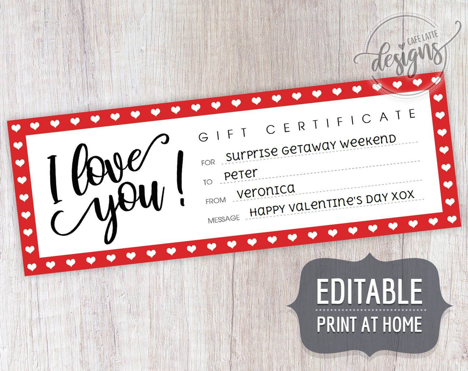Father's Day Gift Certificate Printable Editable Template For Movie Gift Certificate Template