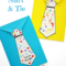Father's Day Tie Card (With Free Printable Tie Template For Fathers Day Card Template